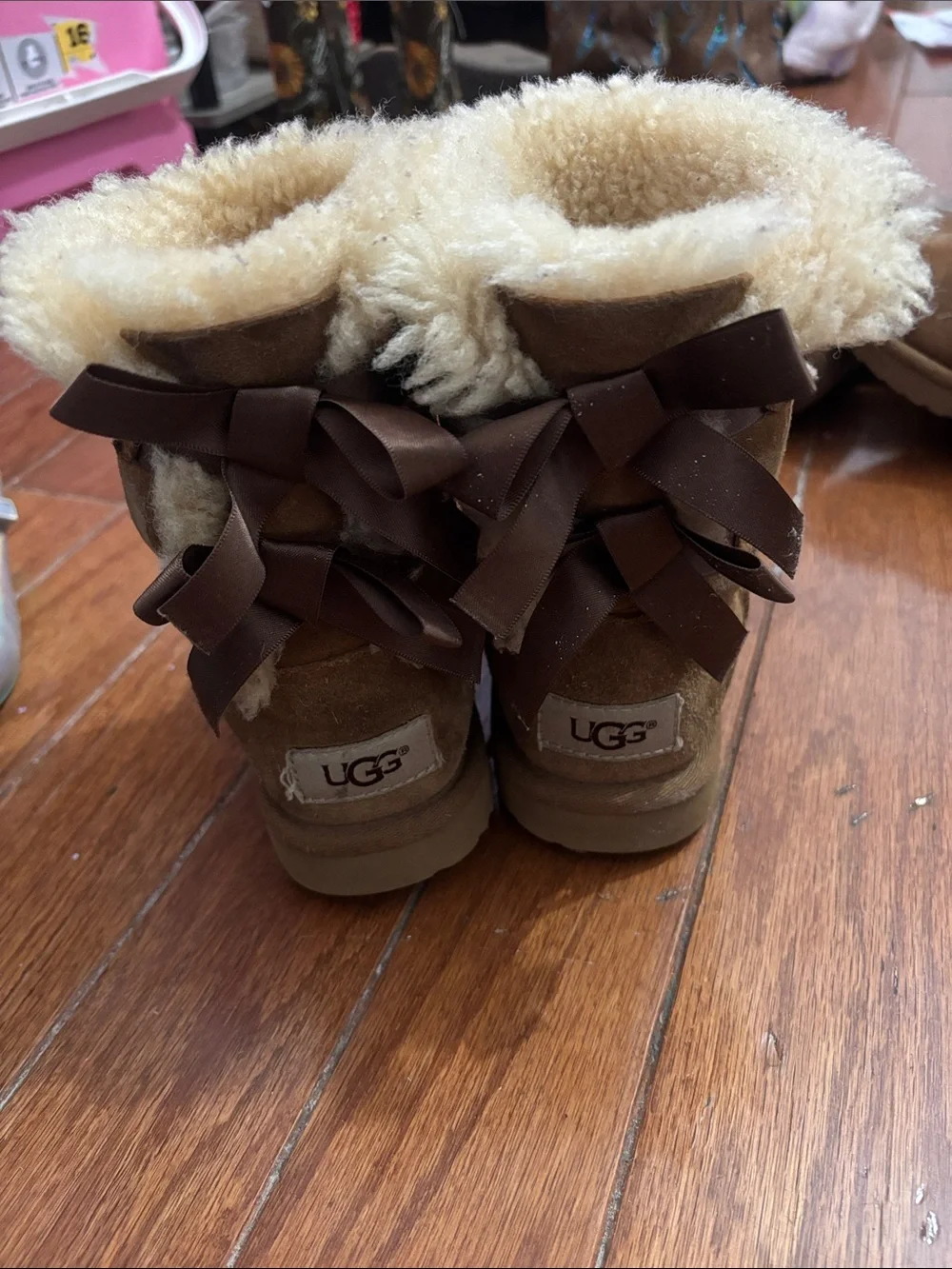 Kids Shearling-Lined Suede Boots in Chestnut UGG